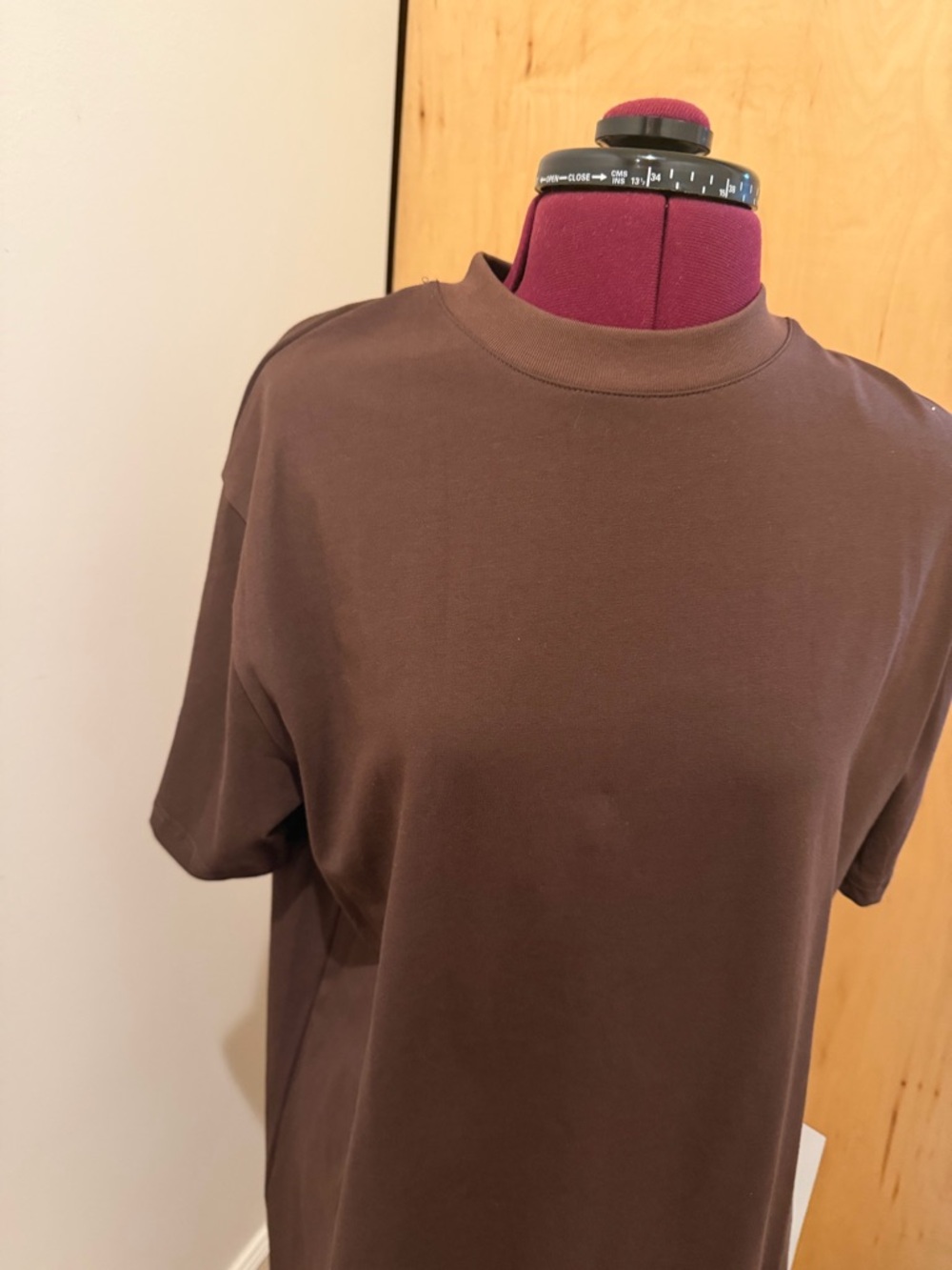 Never Fully Dressed Chocolate Brown Short Sleeve Crew TShirt Dress - Picture 3 of 5